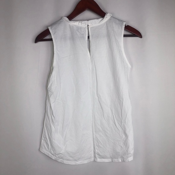 Ann Taylor Blouse Sleeveless High Collar Preppy Breathable Classic Top Modern - Picture 6 of 8